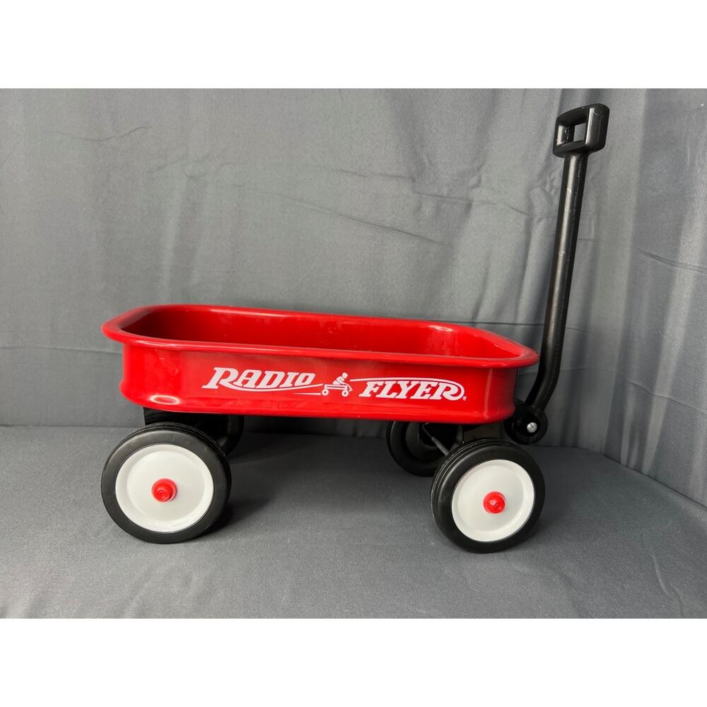 Red Radio Flyer Metal Wagon Mini Small 12”x 7.5” x 5.5” Child’s Toy